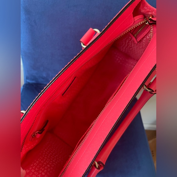 Kate Spade Wellesley Flamingo Pink Leather Tote Bag *shoulder strap missing* - Picture 7 of 14